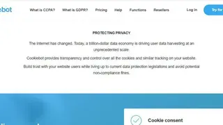 Cookiebot screenshot
