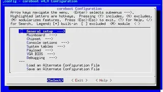 Coreboot screenshot