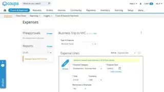Coupa Expense screenshot