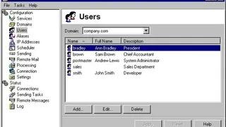 Courier Mail Server screenshot