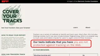 Cover Your Tracks screenshot