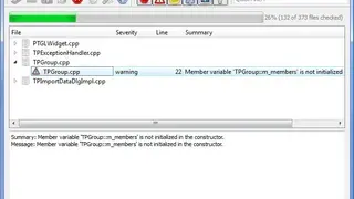 Cppcheck screenshot