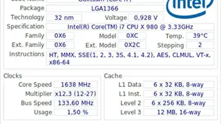 CPU-X (by X0rg) screenshot