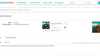 CritiqueBrainz screenshot