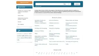 Croatian Web Archive screenshot