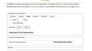 Cron Expression Generator screenshot