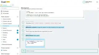 Crust Enterprise Messaging screenshot