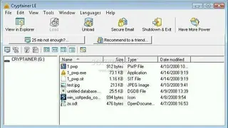 Cryptainer LE screenshot