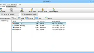 Cryptainer LE screenshot