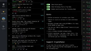 CryptoPanic screenshot