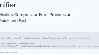 CSS Minifier screenshot