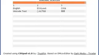 CSVpad screenshot