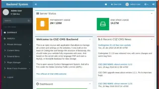 CSZ CMS screenshot