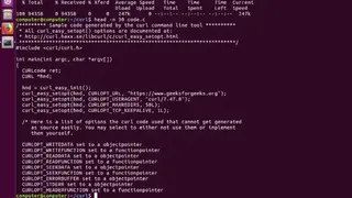 cURL screenshot
