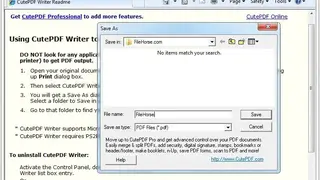 CutePDF Writer screenshot