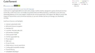 CuteTorrent screenshot