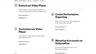 Dailymotion API screenshot