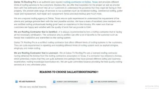 Dallas TX Roofing Pro screenshot