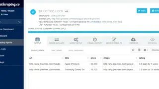 Data Scraping screenshot