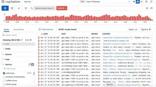 DataDog Log Management screenshot