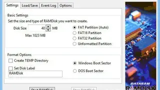 Dataram RAMDisk screenshot