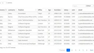 DataTables screenshot