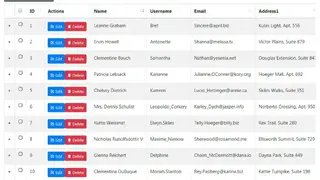 DataTables screenshot