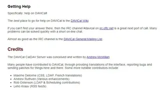 DAViCal screenshot