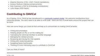 DAViCal screenshot