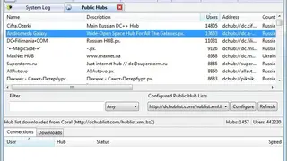 DC++ screenshot