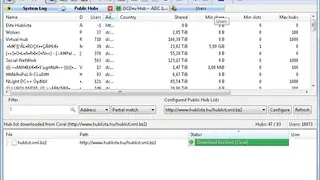 DC++ screenshot