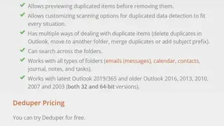 Deduper for Outlook screenshot
