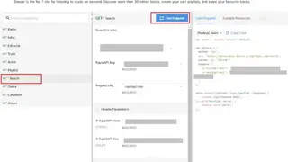Deezer API screenshot