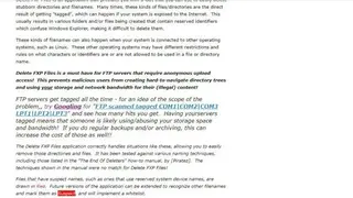Delete FXP Files screenshot