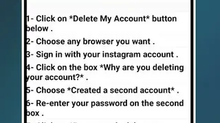 Delete My Account screenshot