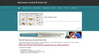 Depression anxiety & stress test screenshot