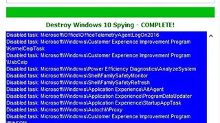 Destroy Windows Spying screenshot