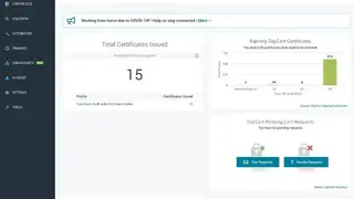 DigiCert CertCentral screenshot