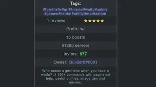 Discord Bots Catalog screenshot