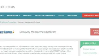 Discovery Management Software screenshot