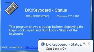 DK Keyboard Status screenshot