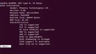 Dmidecode screenshot