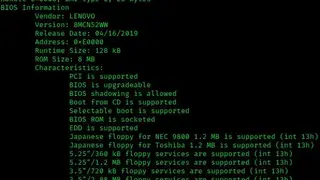 Dmidecode screenshot