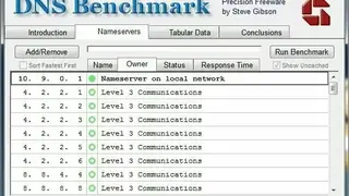 DNS Benchmark screenshot