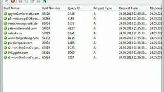 DNSQuerySniffer screenshot