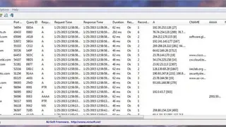 DNSQuerySniffer screenshot