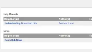 DonorHub screenshot