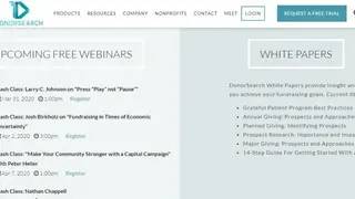 DonorSearch screenshot