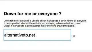 Down for me or everyone screenshot