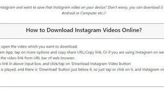 Download Instagram videos screenshot